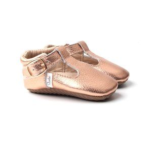 Baby Mary Janes, Toddler shoes, Baby T-Bar Shoes Rose Gold Christmas Baby shoes